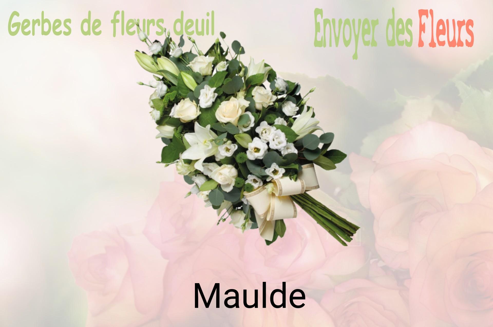 Gerbe de fleurs de deuil livrée à Maulde